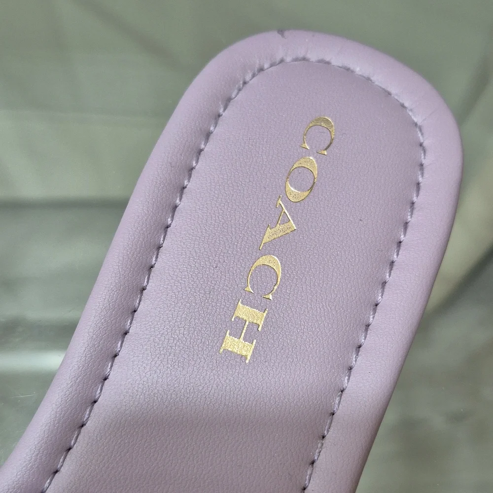 Coach Women's Purple Slide Sandals - Picture 5 of 10